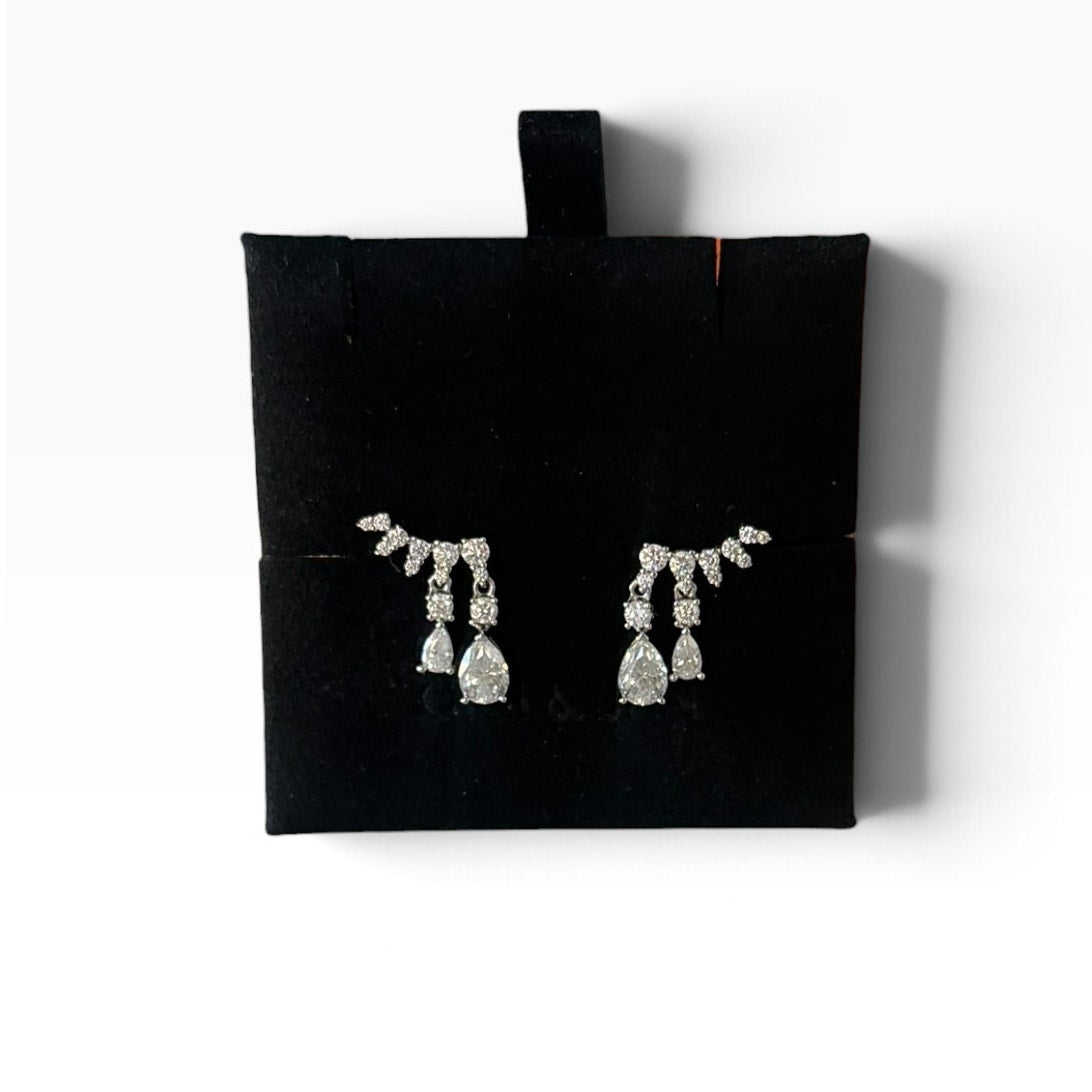 925 Sterling Silver Moissanite Drop Earrings for Women Elegant Sparkling Dangle