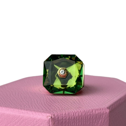 Swarovski Numina cocktail ring Octagon cut, Green, Gold-tone plated Size 9 / 60