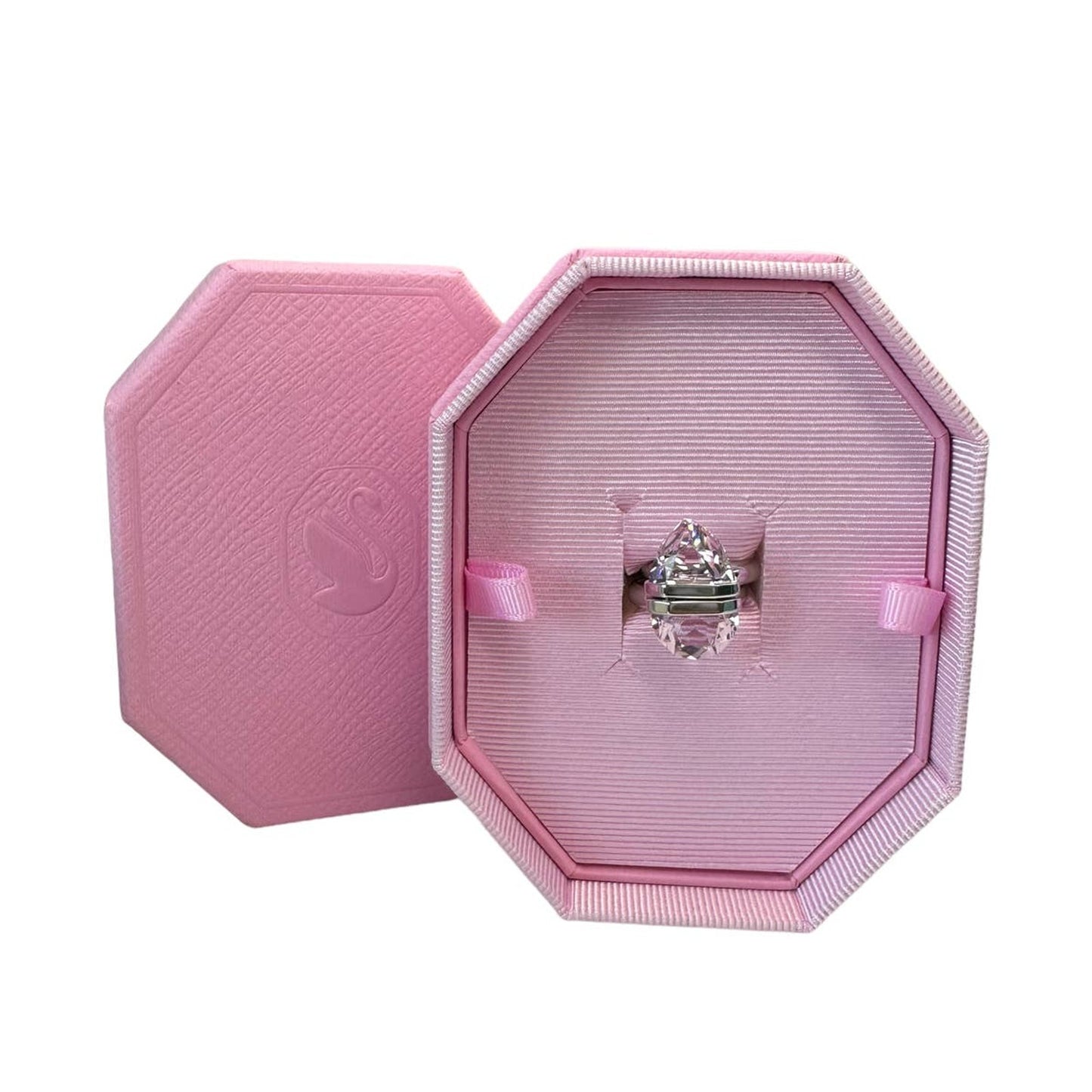 Swarovski Lucent ring Magnetic, Pink, Rhodium plated 60 EUR / 9 USA