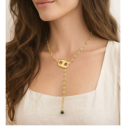 Mariner Lariat with Bead Necklace