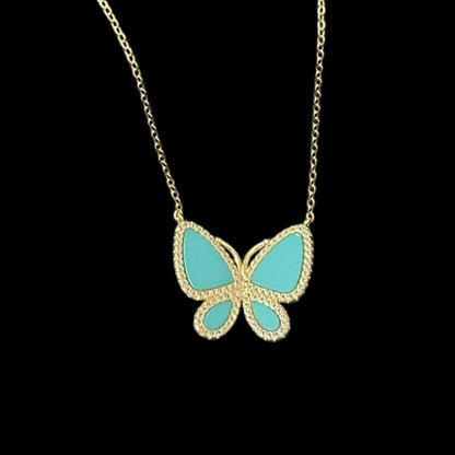 Butterfly Necklace for Women with Turquoise Accent Elegant & Stylish Jewelry