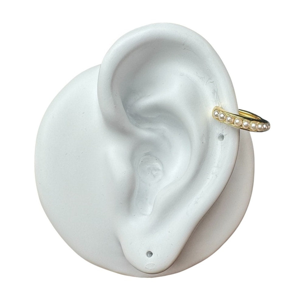 Ear Cuff with Imitation Pearls Classy Layering Accessory