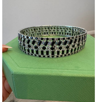 Swarovski Black Mixed Cuts Crystal Hyperbola Choker