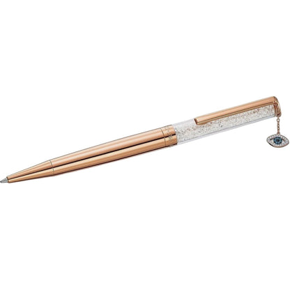 Swarovski Crystalline ballpoint pen Evil eye, Rose gold tone, Rose gold-tone plated