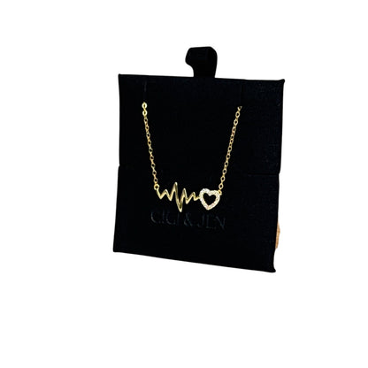 Heartbeat Necklace Gold tone