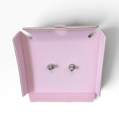 Swarovski Volta Fig Side Bow Crystal Stud Earrings