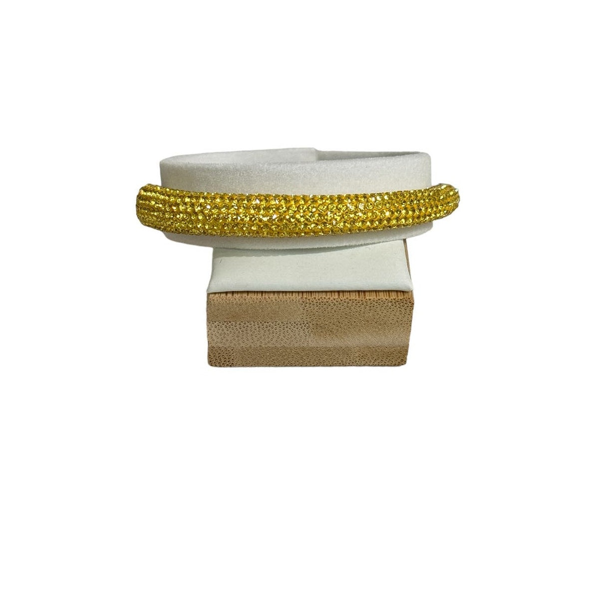 Swarovski Atelier Tigris bangle Yellow, Rhodium plated Bracelet