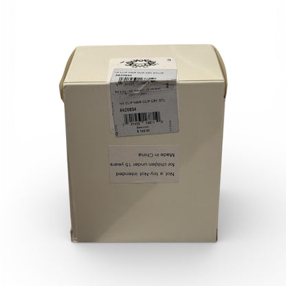 Swarovski Hair Clip, Pear Cut Crystals, White, Rhodium Plated