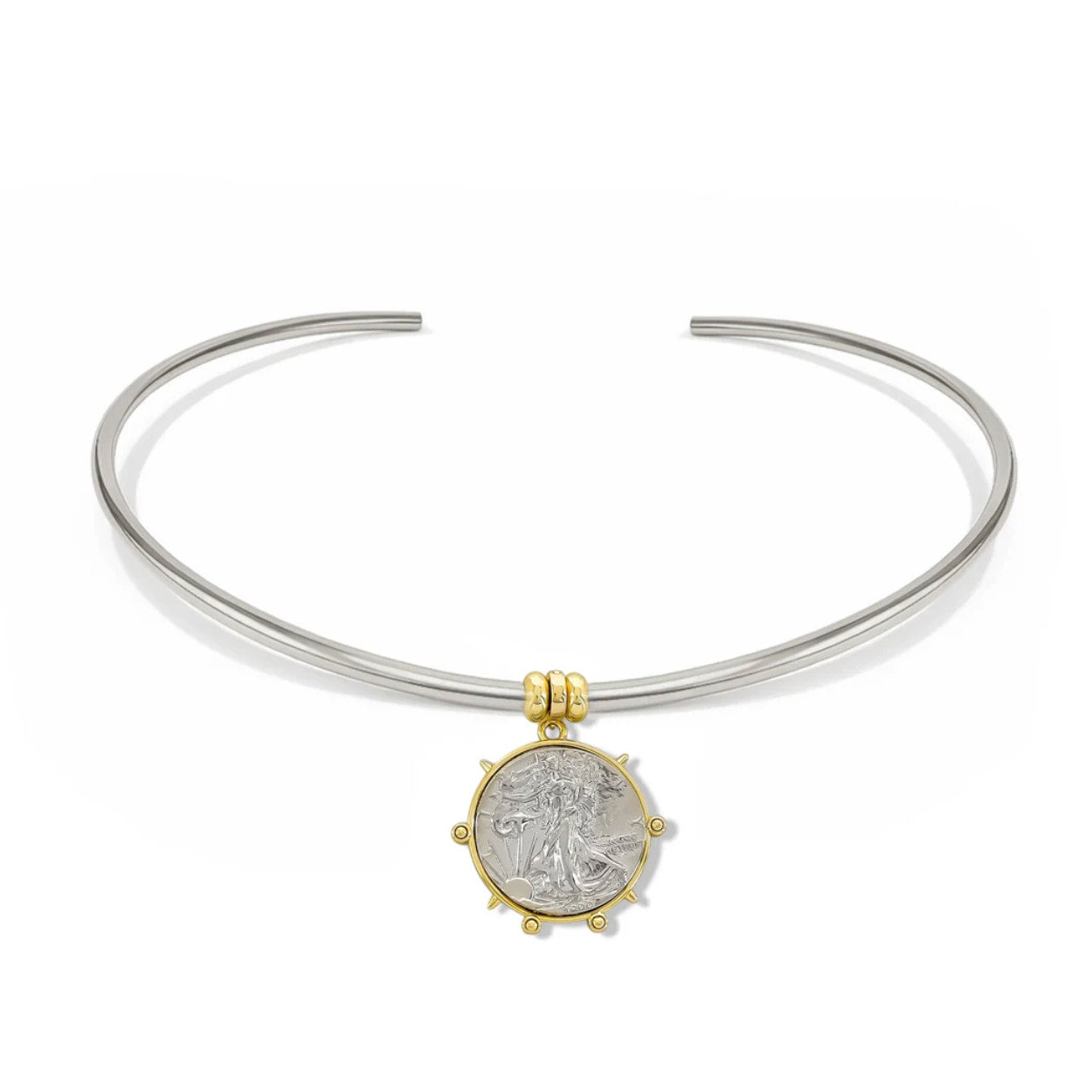 Medallion Necklace Coin Choker
