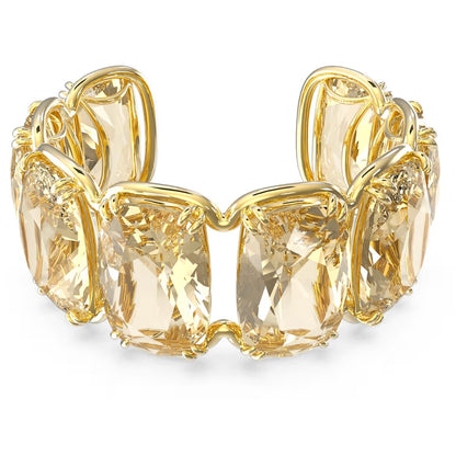 Swarovski Harmonia cuff Oversized floating crystals, Gold tone small