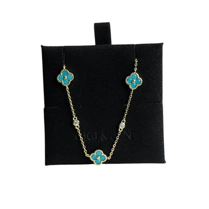 Necklace & Bracelet turquoise floral Jewelry Set