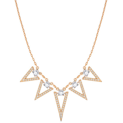 SWAROVSKI Funk Rose Gold Tone Plated Chevron Necklace New