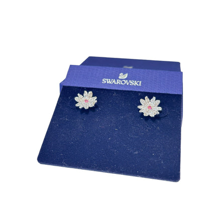 Swarovski Eternal Flower stud earrings Flower, Pink, Mixed metal finish