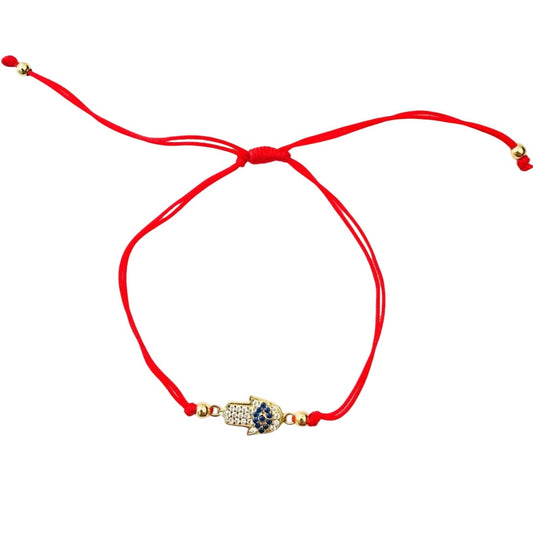 Red String Hamsa Bracelet 925 Sterling Silver Protection & Good Luck Bracelet for Women