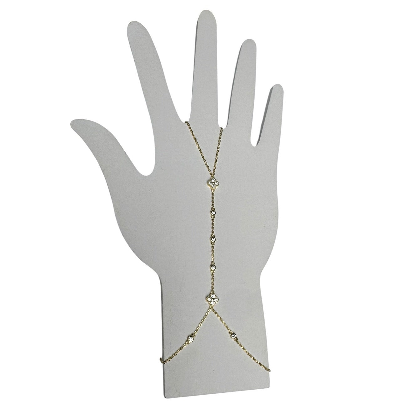 Hand Chain Bracelet 14K gold plated over 925 Sterling Silver
