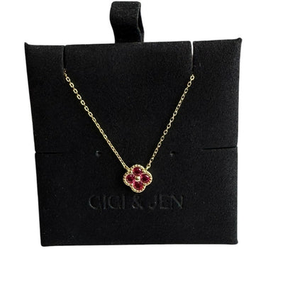 Necklace & Bracelet Red floral Jewelry Set