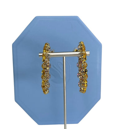 Swarovski Millenia hoop earrings Pear cut crystals, Multicolored