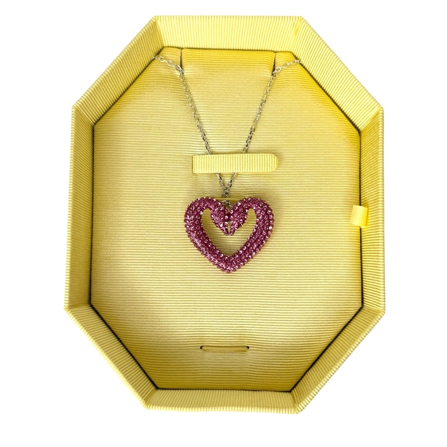 Swarovski Sublima Pendant (Purple) Swan Heart, Large, Necklace