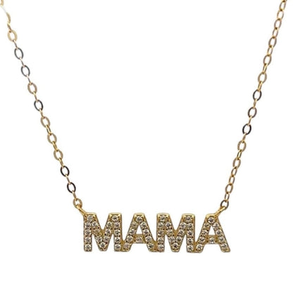 MAMA Necklace Pave  Elegant Personalized Jewelry Gift for Moms