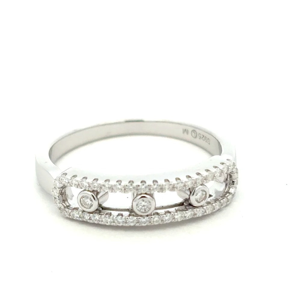 925 Sterling Silver Moissanite stone Ring