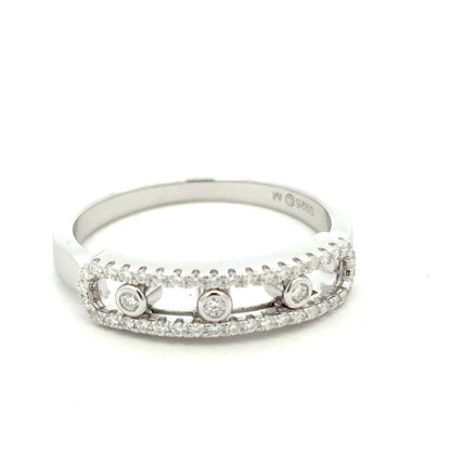 925 Sterling Silver Moissanite stone Ring