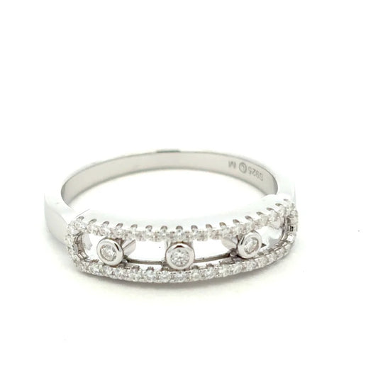 925 Sterling Silver Moissanite stone Ring