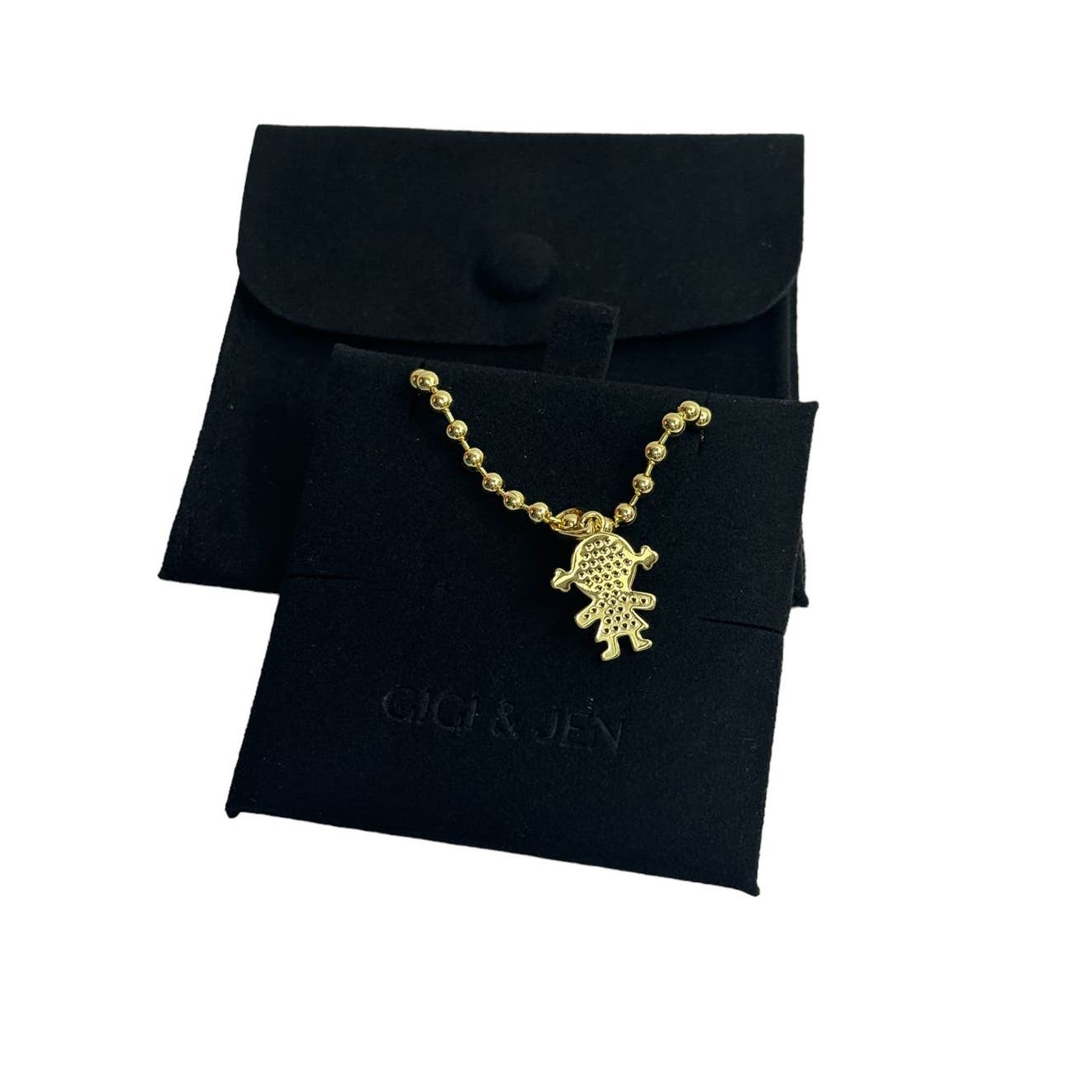 Girl Charm Necklace 18 K Gold plated Mother's Necklace