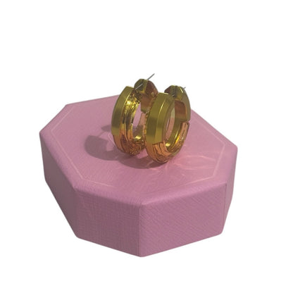 Swarovski Women's Hoop Earrings Lucent Yellow Gold Aluminum, Crystals