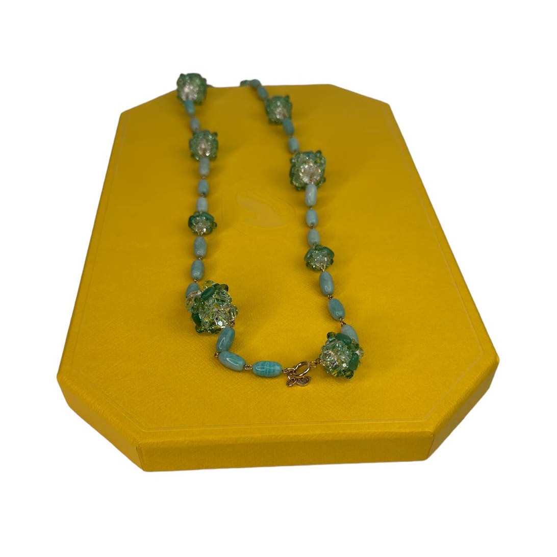 Swarovski Somnia necklace Long, Green, Gold-tone plated Medium