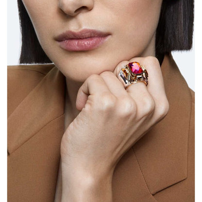 Swarovski Chroma Cocktail Ring Pink and Gold 60 EUR - 9 USA