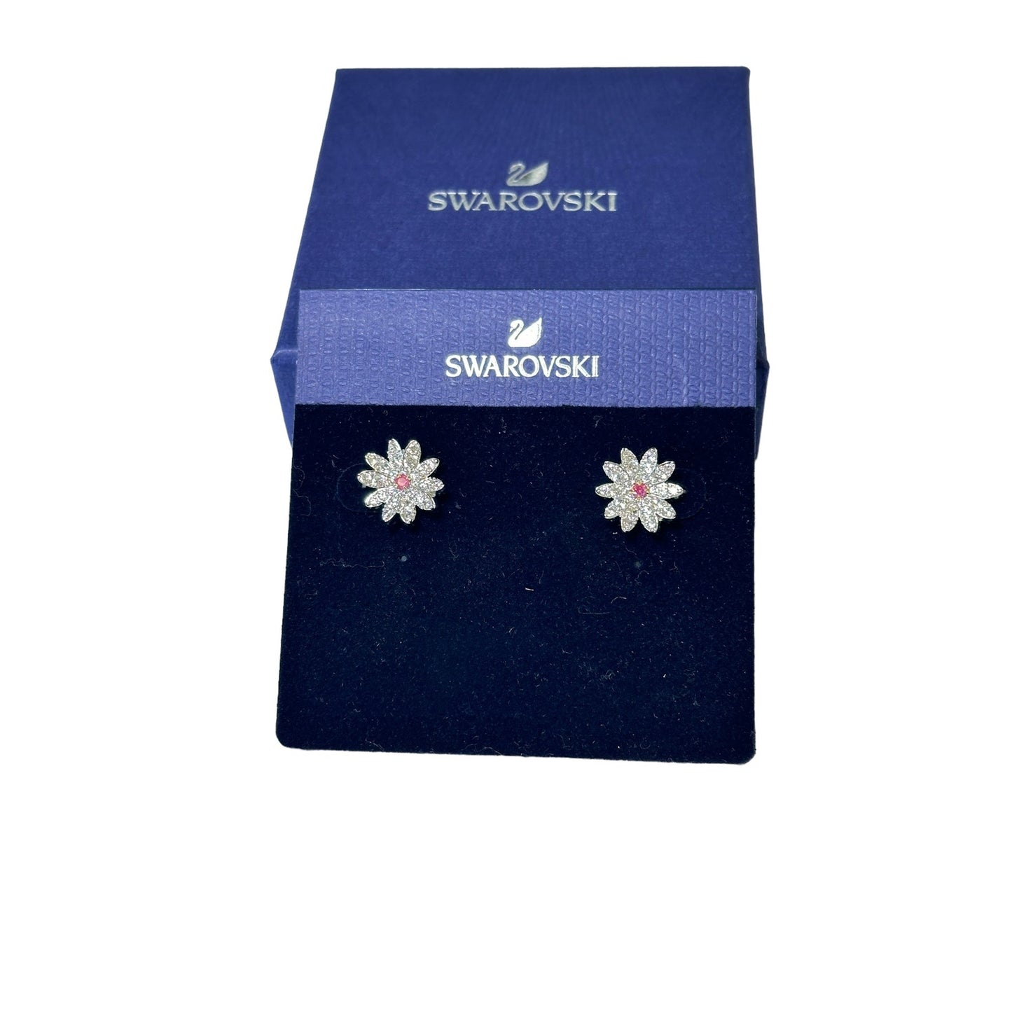 Swarovski Eternal Flower stud earrings Flower, Pink, Mixed metal finish