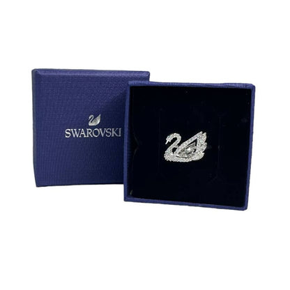 Swarovski Dancing Swan ring Swan, White, Rhodium plated EUR 52 / USA 6