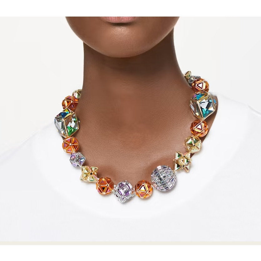 Swarovski Curiosa necklace Magnetic closure, Multicolored, Mixed metal finish