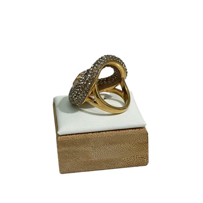 Swarovski Atelier Tigris ring white gold plated 52 / 6   GRAY/CRY/GOS