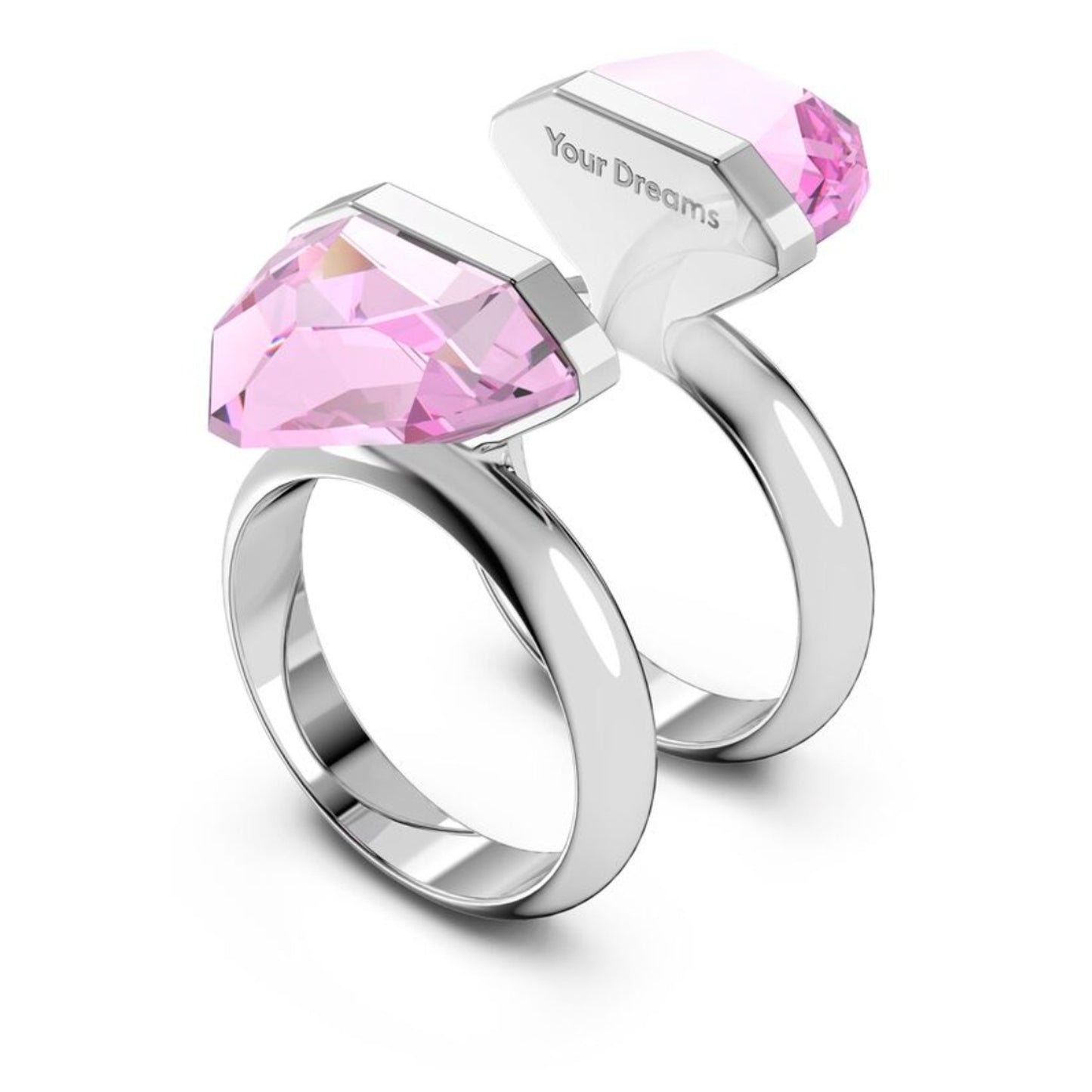 Swarovski Lucent ring Magnetic, Pink, Rhodium plated 60 EUR / 9 USA