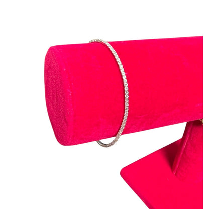 Classic Thin Tennis Bracelet  925 Sterling Silver Cubic Zirconia