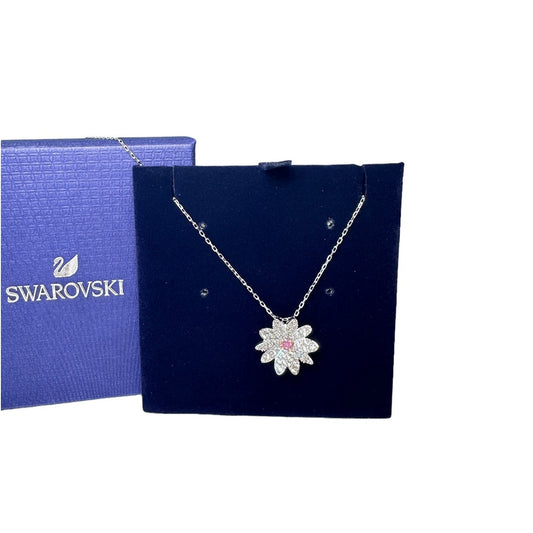 Swarovski Eternal Flower pendant Flower, Pink, Mixed metal finish