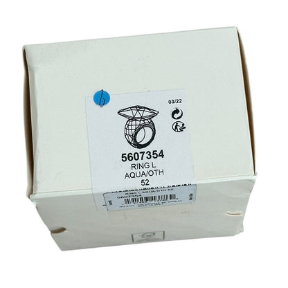 Swarovski Lucent cocktail ring Oversized crystal, Octagon cut, Blue 52 / 6 USA