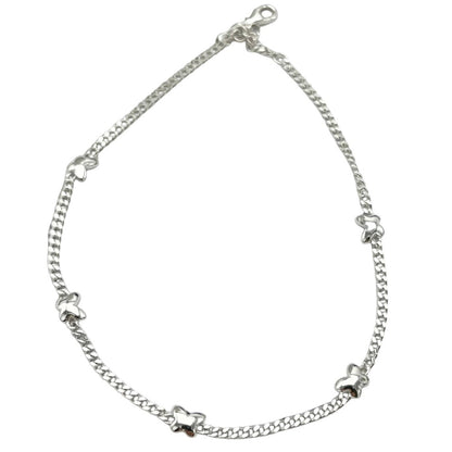 Butterfly Anklet for Women  5 Charm Dainty Design