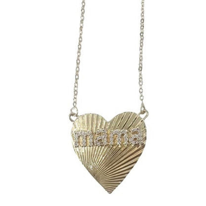 Mama Heart Trendy Necklace 18 K gold plated