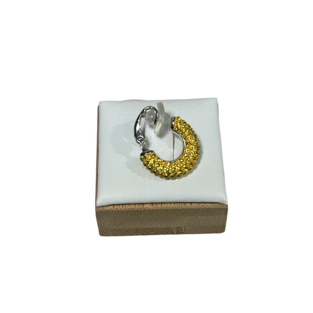 Swarovski Atelier Tigris ear cuff SINGLE, Yellow, Rhodium plated New