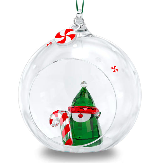 Swarovski Holiday Cheers Santa’s Elf Ball Ornament