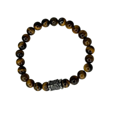Balance & Power Men’s Bead Bracelet Skull, Yin Yang & Angel Wings Set