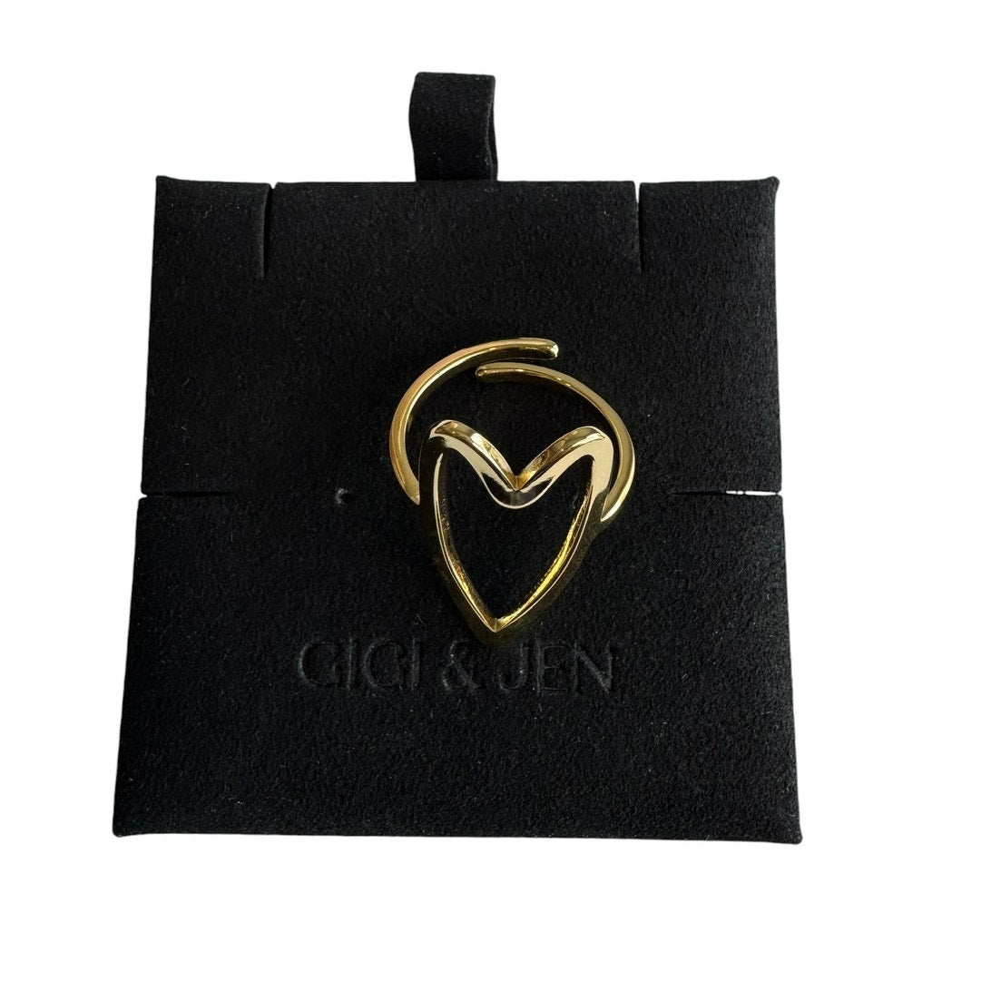 Abstract Heart Ring Minimalist Sculptural Design