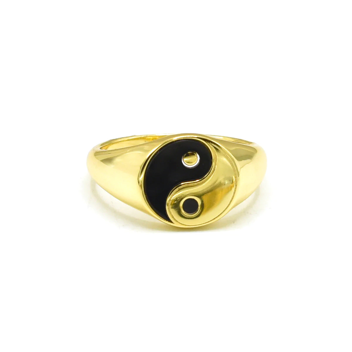 Yin & Yang Ring Gold and Black