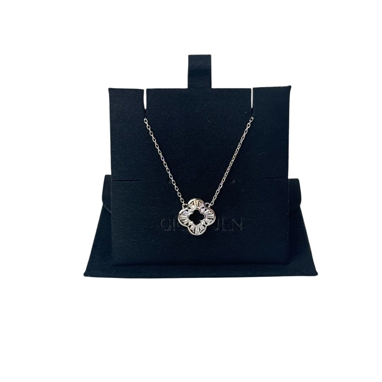 Clover Necklace & Earring Set 925 Sterling Silver  Dainty Lucky Clover Jewelry Gift for Women