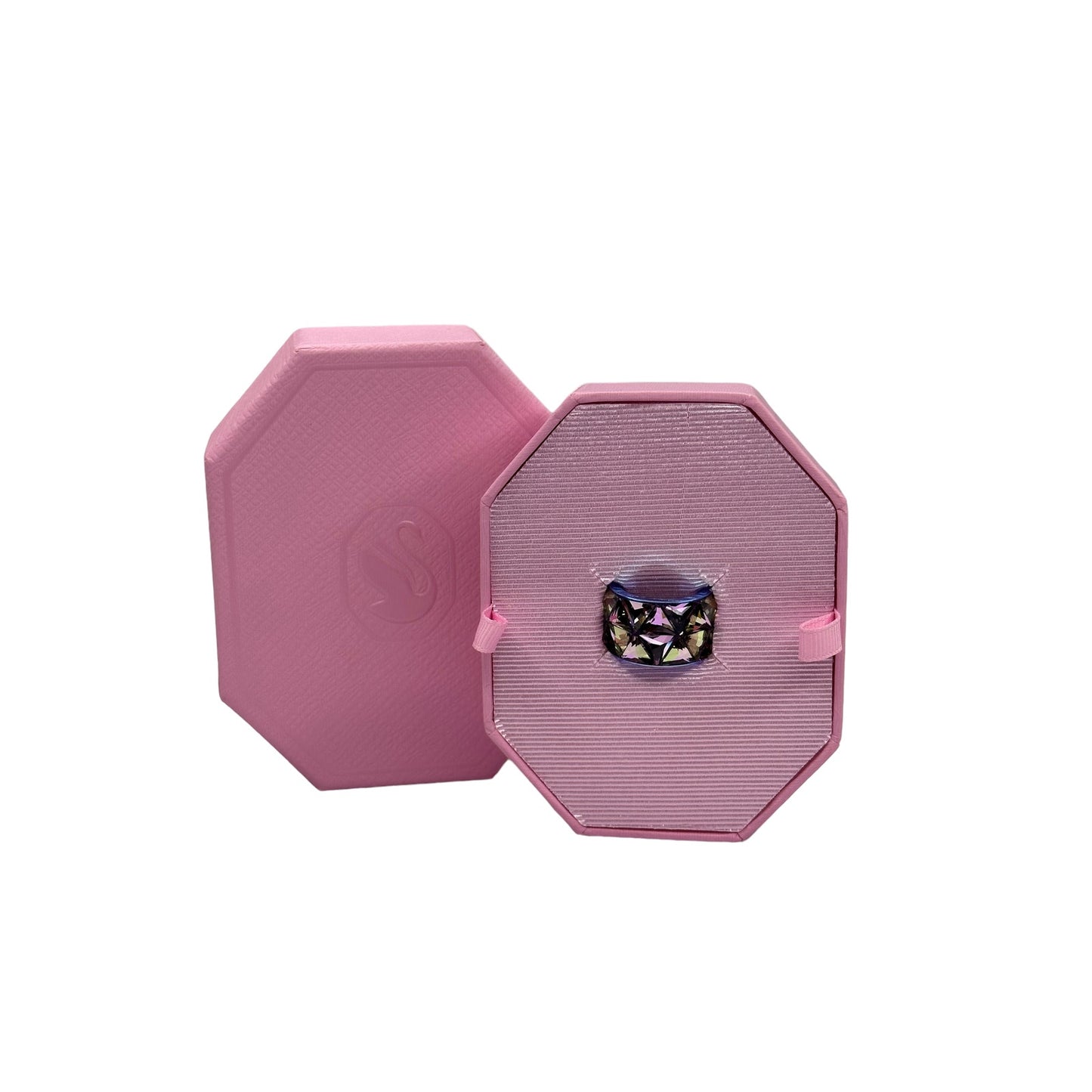 Swarovski Curiosa cocktail ring Triangle cut, Multicolored Size EUR 58 / USA 8