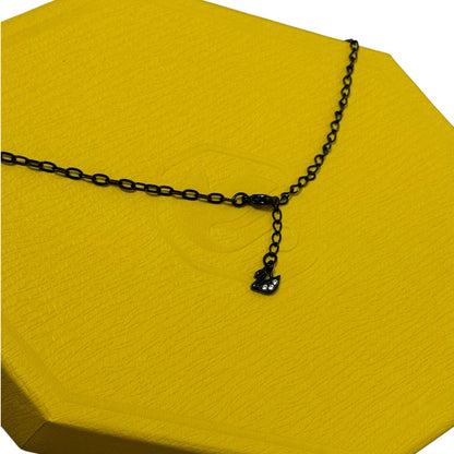 Swarovski Black And Clear Cushion Cut Crystal Harmonia Pendant Long Necklace NIB