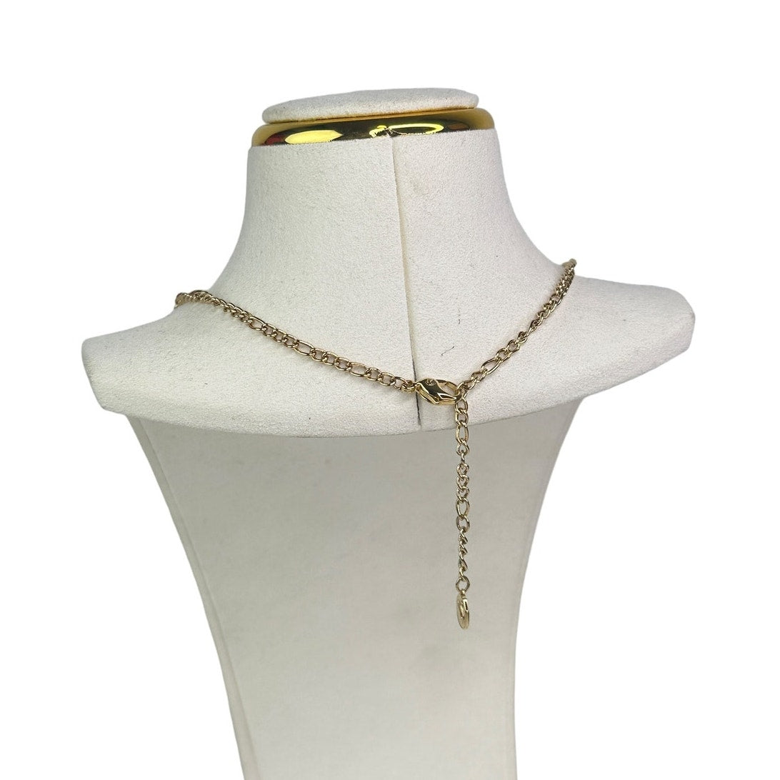 Swarovski Curiosa ring holder necklace Gold tone, Gold-tone plated