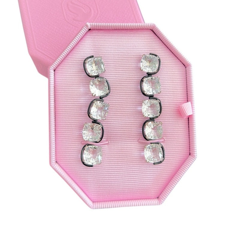 Swarovski Floating Harmonia Drop White crystal Long Earrings